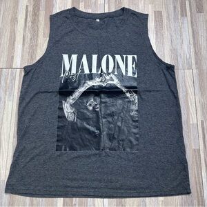 Gray Post Malone Graphic Tank Top, Size XL